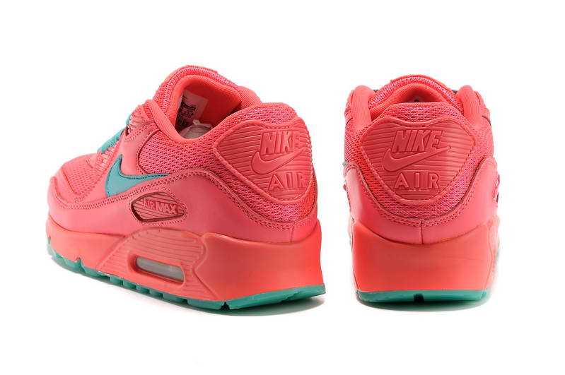 Nike Air Max 90 Mens et femmes arc chaussures rose bleu (3)